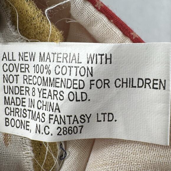 VTG 1990s Lot of 3 Quilted Patchwork Christmas Stockings 19” Angel Snowman Read - Picture 7 of 11